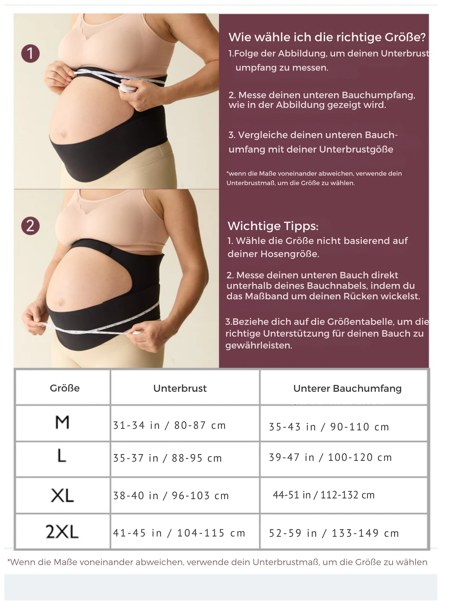 Schwangerschafts-Stützband